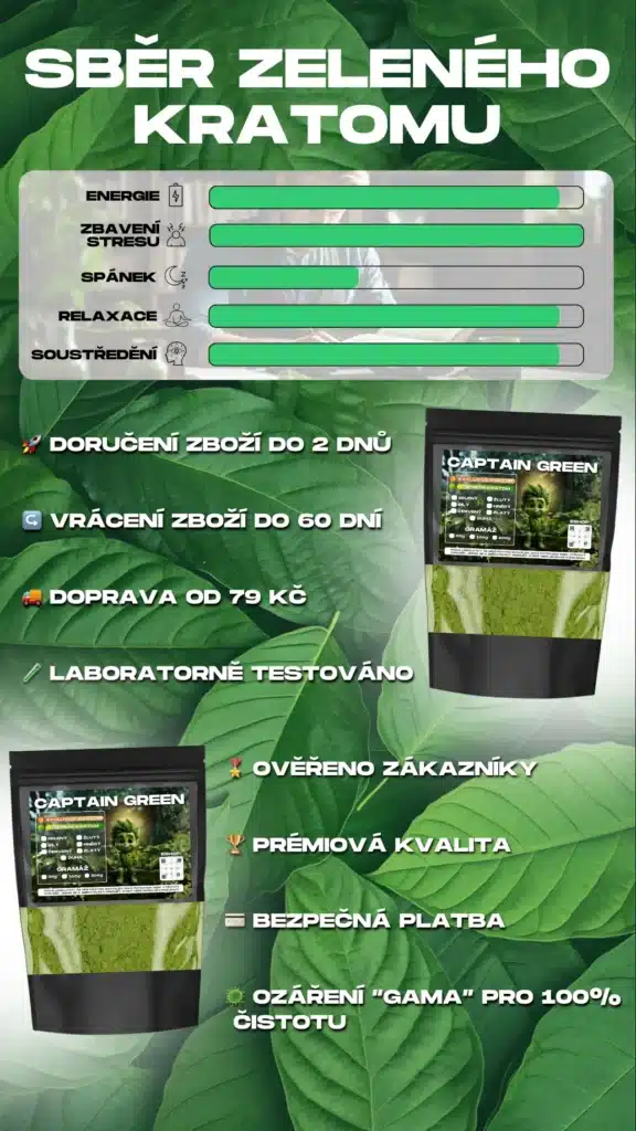 objevte přínosy zeleného kratomu pro zdraví, včetně zvýšení energie, zlepšení nálady a podpory celkové pohody.